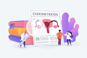 Gynecologist discussing endometriosis symptoms and treatment options with a patient